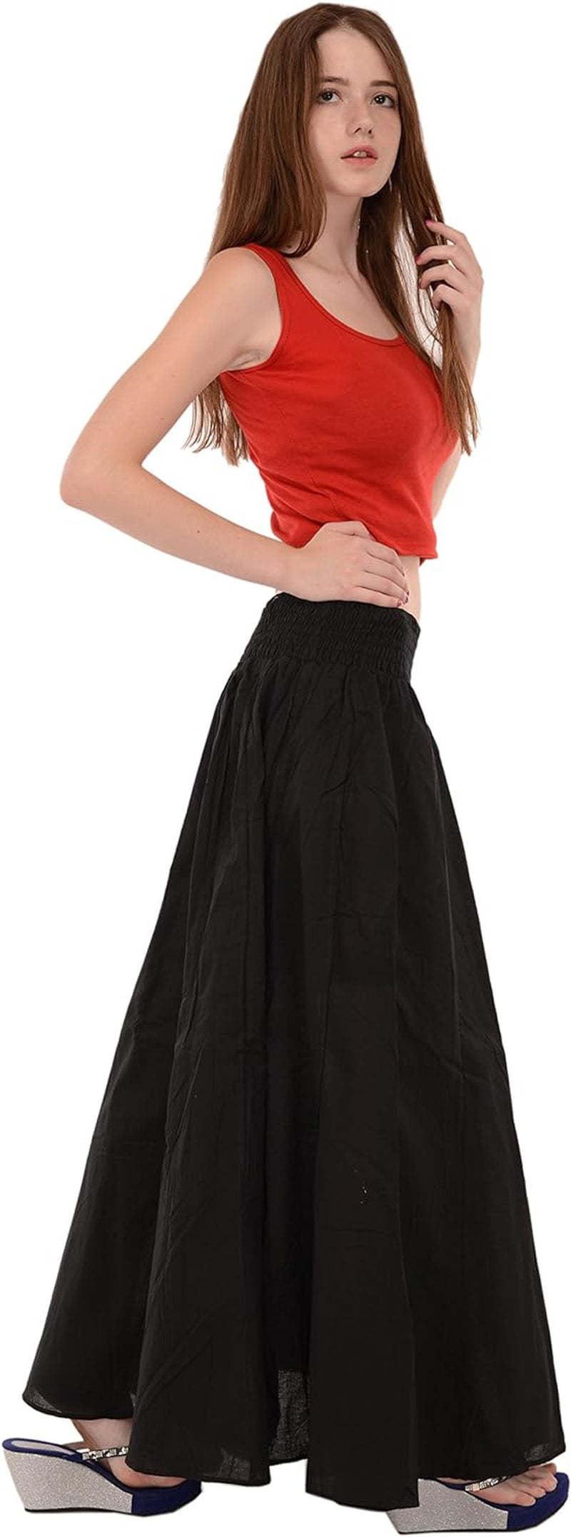 SNS Pure Cotton Beach Long Maxi Evening Skirt.