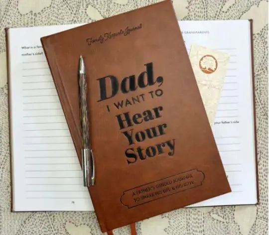 Creative Retro Dad Story Leather Notebook