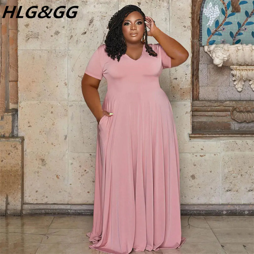 A-Line Long Plus Size Dress