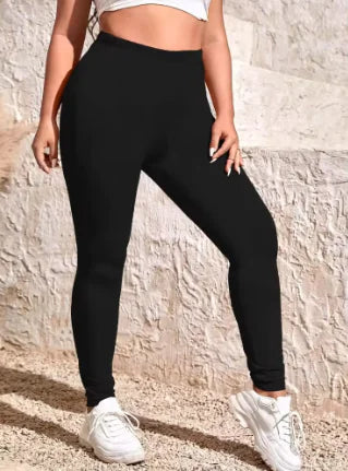 PlusFit High-Waist Stretch Leggings