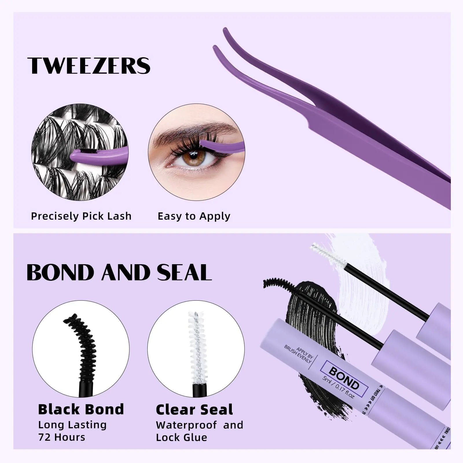 Lash Extension Kit for Beginners 280pcs Eyelash Extension Kit 30D 9-16 Mixed Lash Clusters Kit D Curl Lash Kit with Lash Bond and Seal Individual Lashes Kit DIY (KIT,30D-D-9-16MIX) Lash Cluster Kit-30D-D 9-16MIX