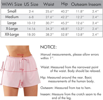 Bamboo Viscose Sleep Shorts for Women Soft Pajama Bottoms Casual Lounge Shorts plus Size Boxers Sleepwear S-4X